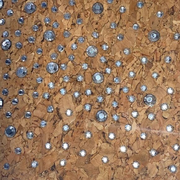 ✨ Italina Cream & Brown Embellished Wedge Sandals with Cork Platform✨GUC✨ - Picture 12 of 17